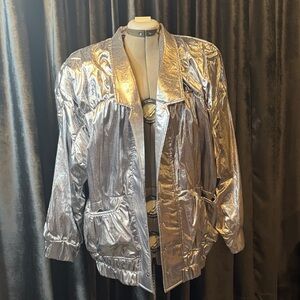 80s Silver Metallic Jacket